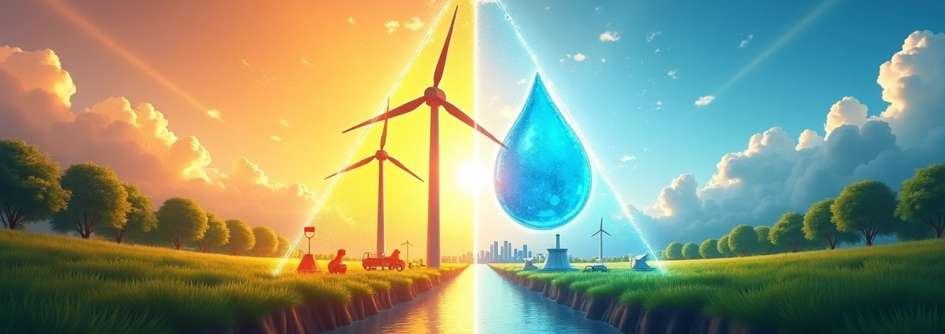 Solaire, éolien et hydraulique